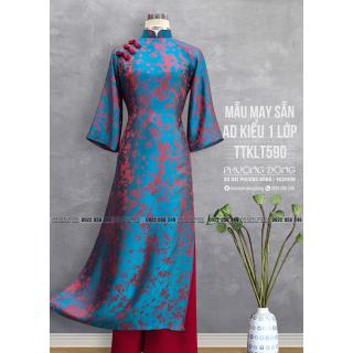 Áo Dài Phom Trẻ Gấm Lụa Phom Suông TTKLT590